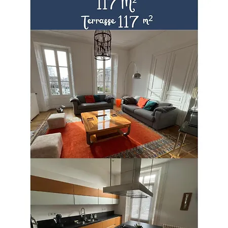 Centre-ville 117m2 - Grande Terrasse - 2 - 2 Grand Lits - 1 Canape Lit * Aurillac
